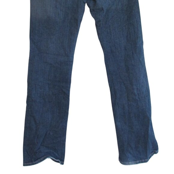 Pull on Distressed Maternity Jeans Womens Size M Blue Denim Straight Leg Elastic - Picture 7 of 7